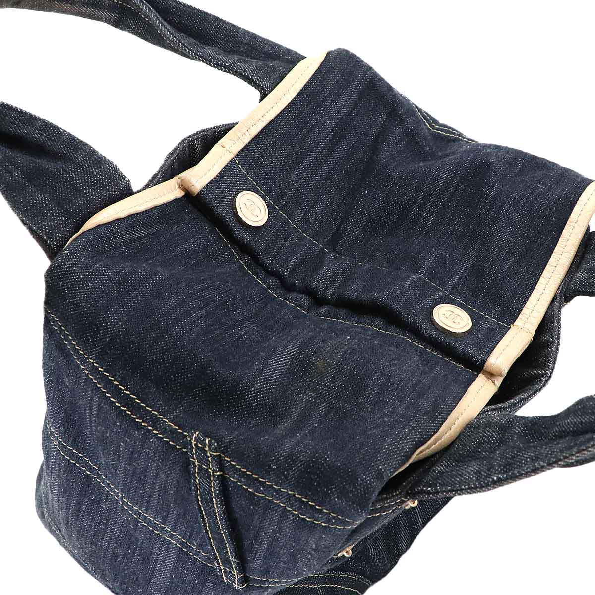 Sparkling denim Hand Bag Denim Indigo blue A31985 Purse