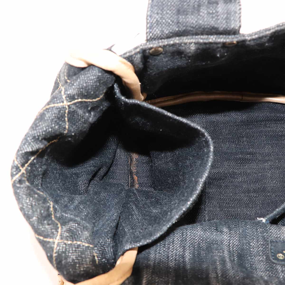 Sparkling denim Hand Bag Denim Indigo blue A31985 Purse