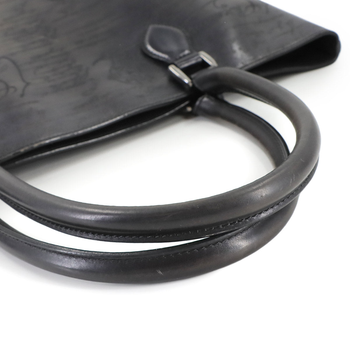 Calligraphy Toujours Tote Bag Venezia Leather Gray Purse