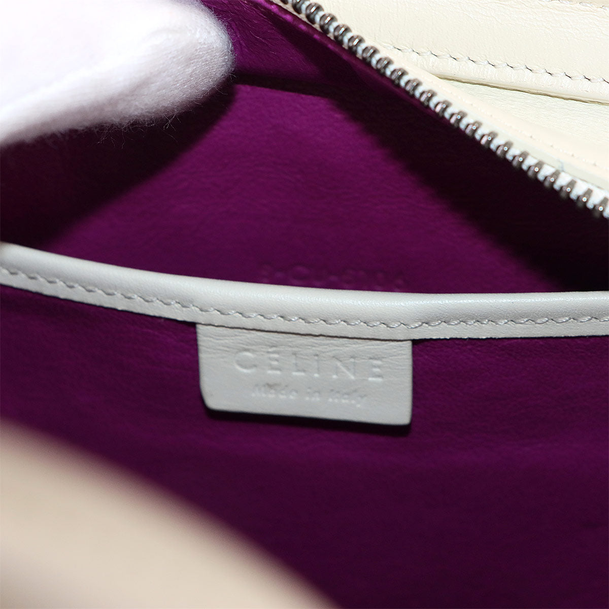 Luggage Nano Shopper Hand Shoulder Bag Leather White Pink