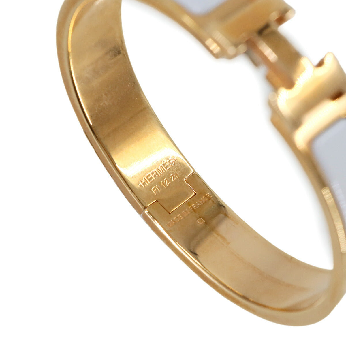 Clic Clac PM Bangle Blanc Gold White Accessory