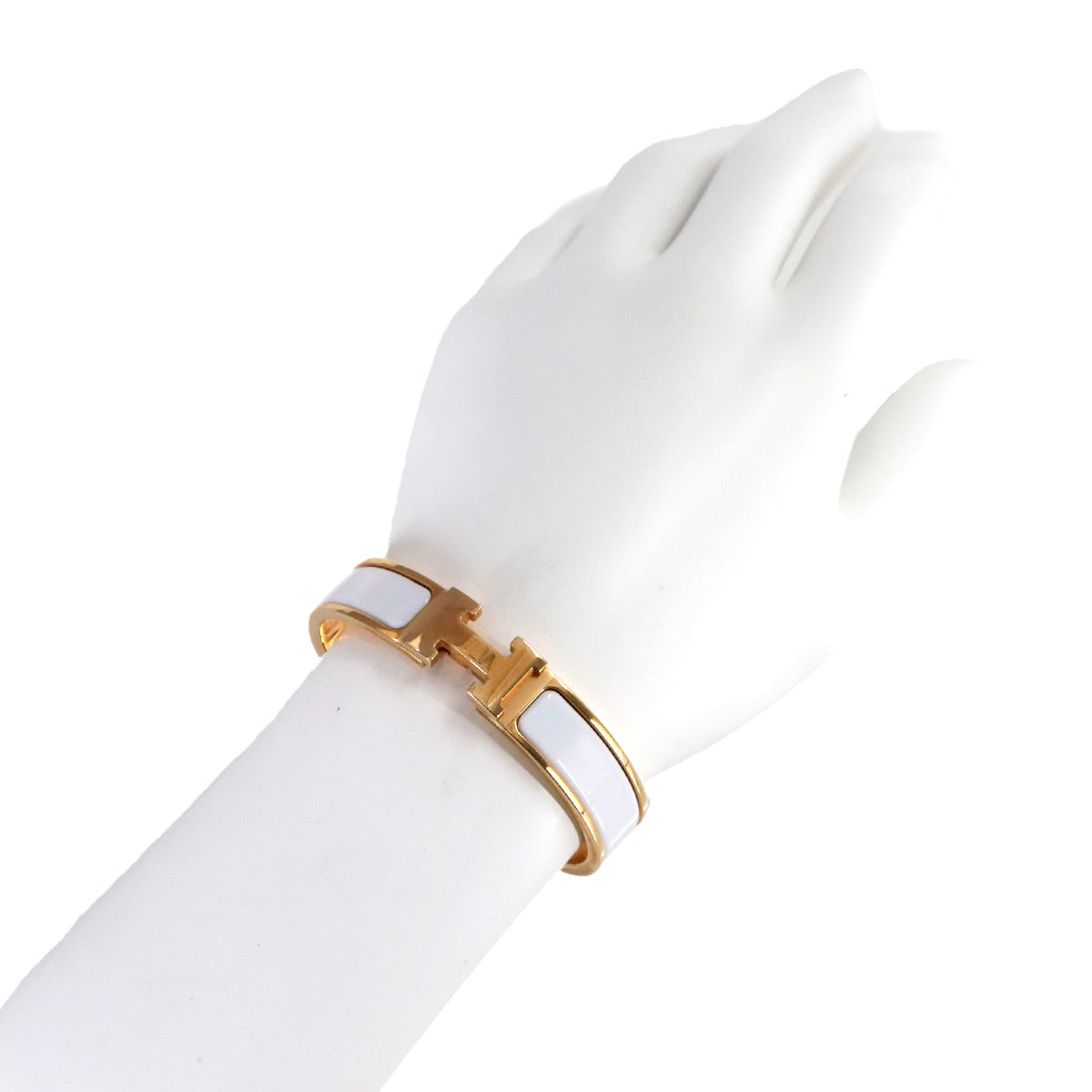Clic Clac PM Bangle Blanc Gold White Accessory
