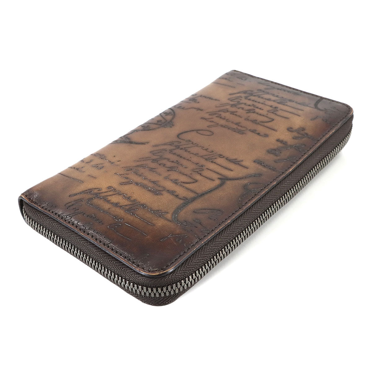 Calligraphy Itauba Long Wallet Venezia Leather Brown