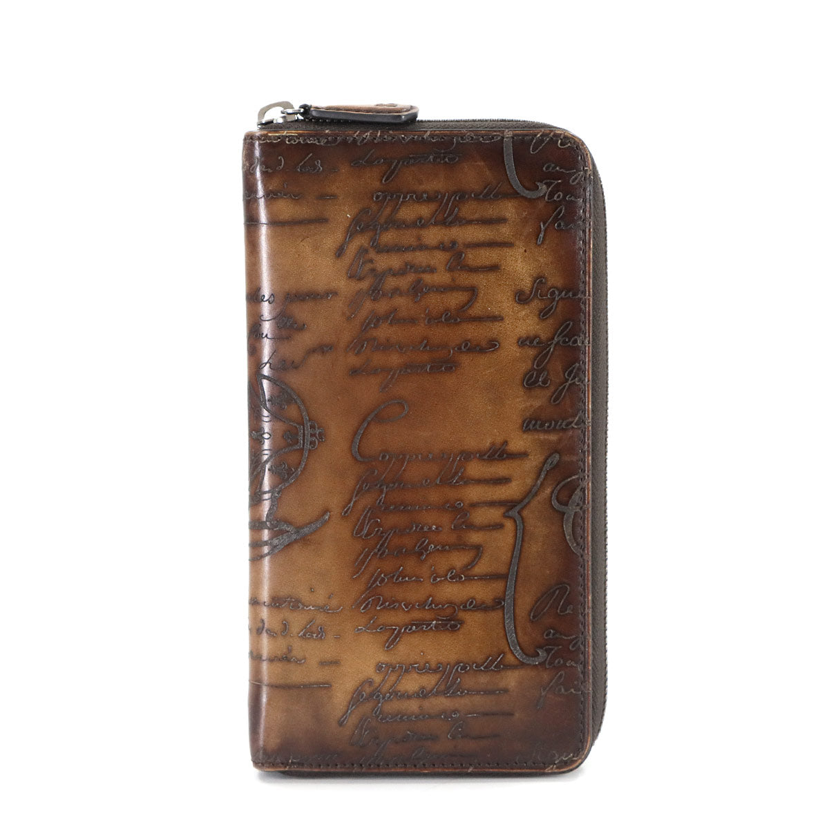 Calligraphy Itauba Long Wallet Venezia Leather Brown