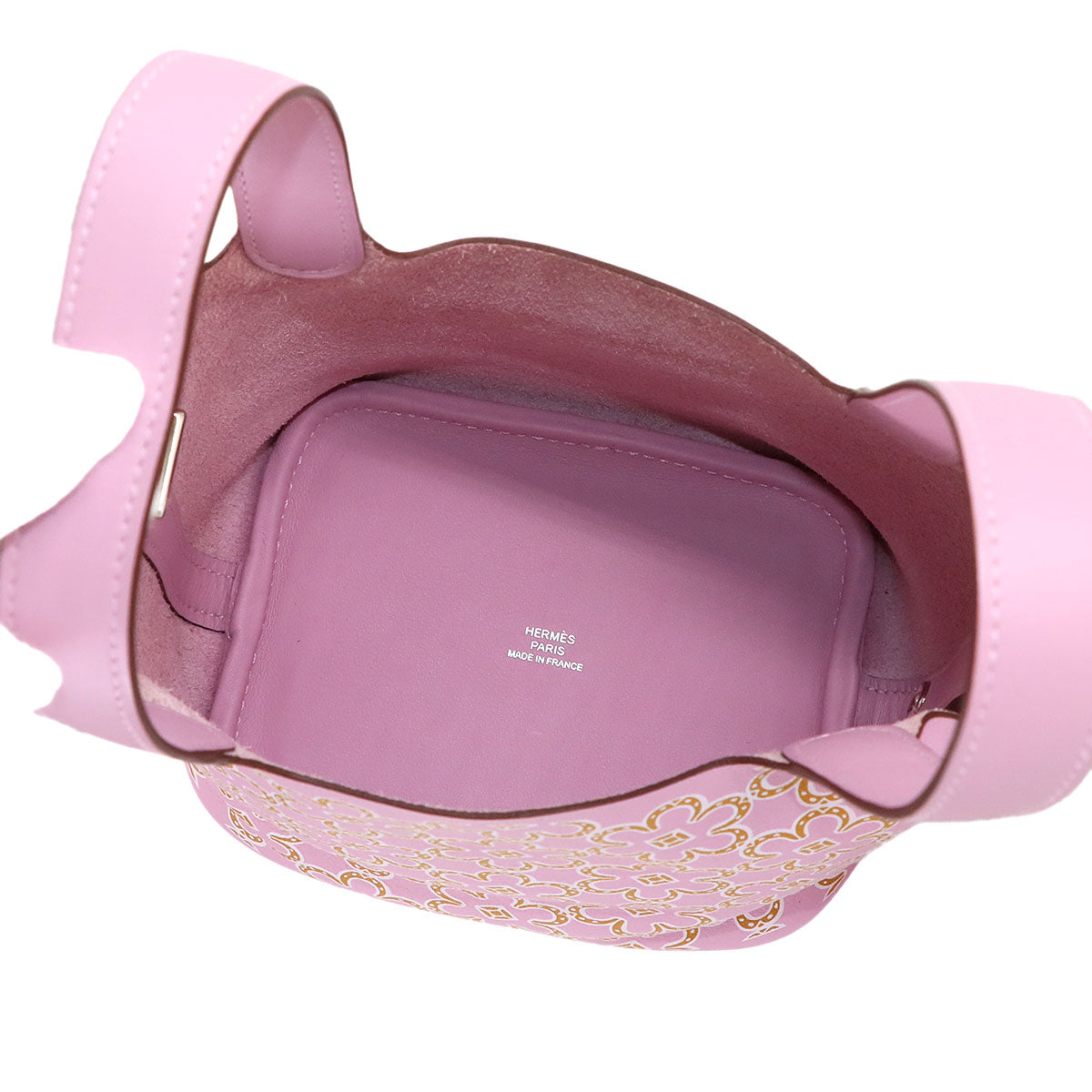 Picotin Lock Micro Lucky Daisy Hand Bag Swift Mauve sylvestre