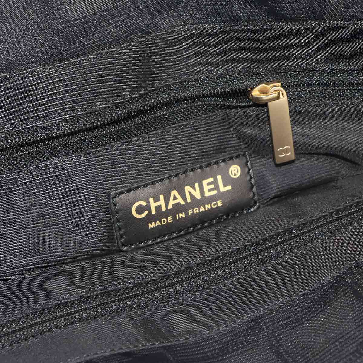 New Travel Line Tote PM Bag Nylon Jacquard Leather Black A20457