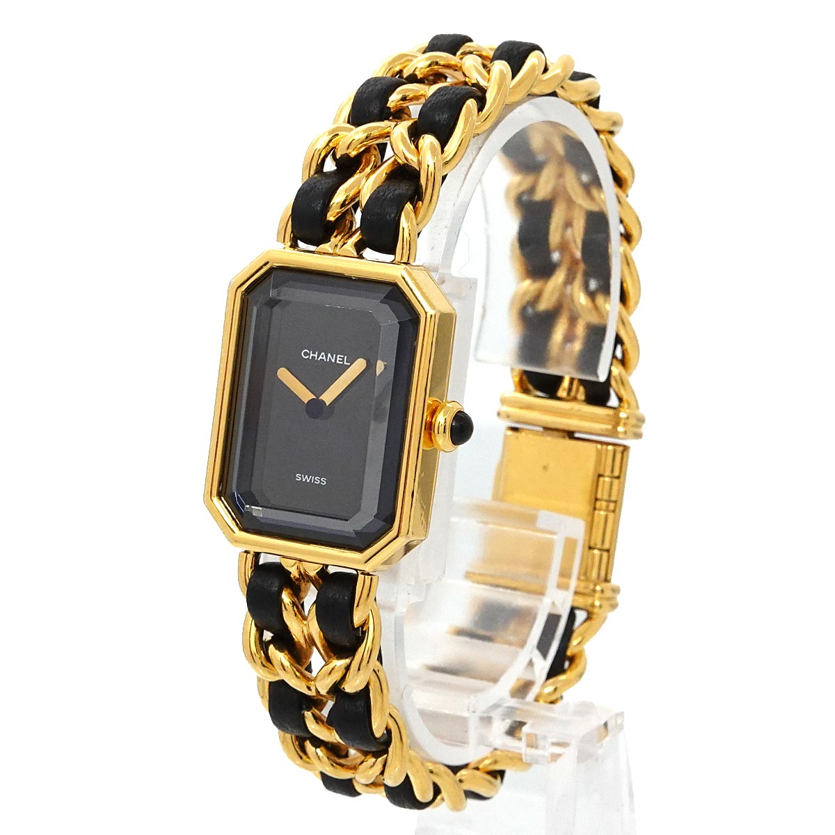 Premiere Size L H0001 Vintage Quartz Black Dial Ladies Watch