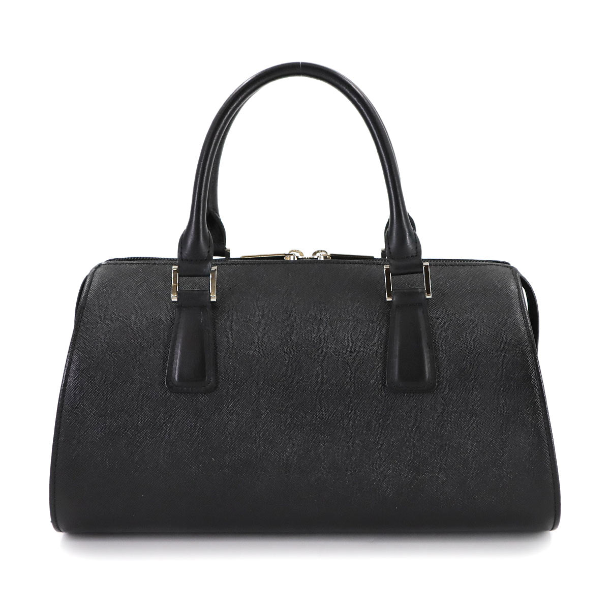 Hand Bag Leather Black Plaid Purse