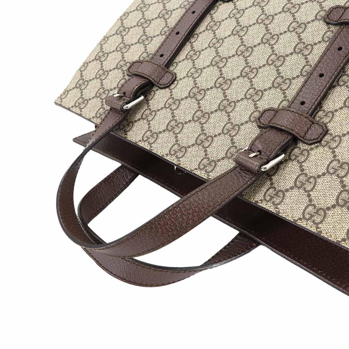 GG Supreme Tote Bag Beige Brown Leather 643814 Purse