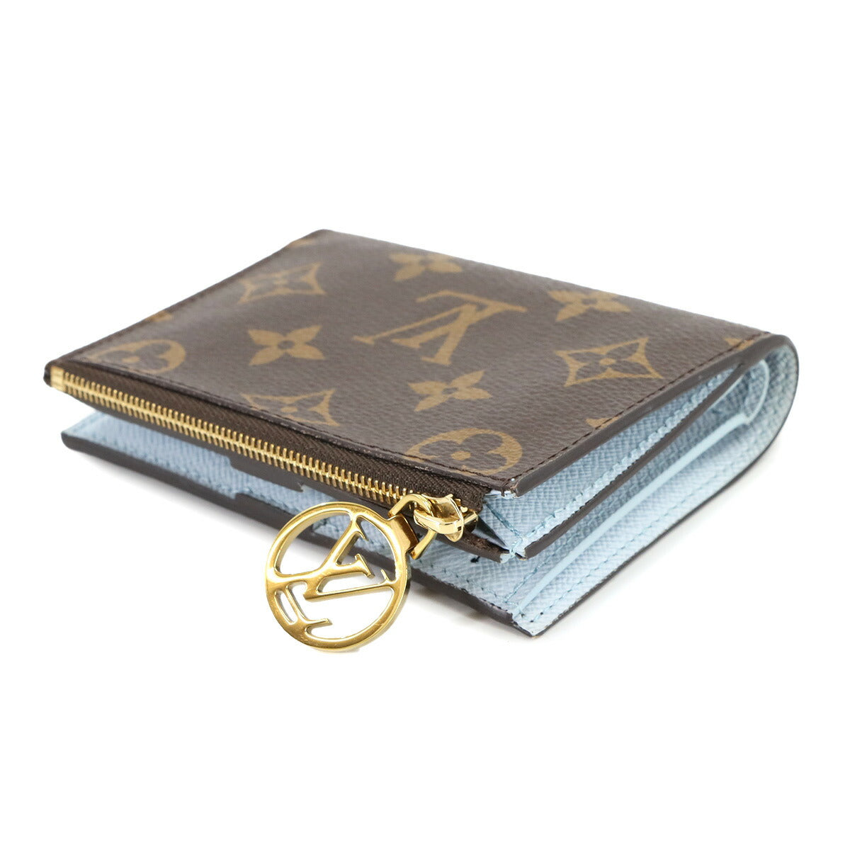 Monogram Lisa Wallet Brown Blue M83605 Purse