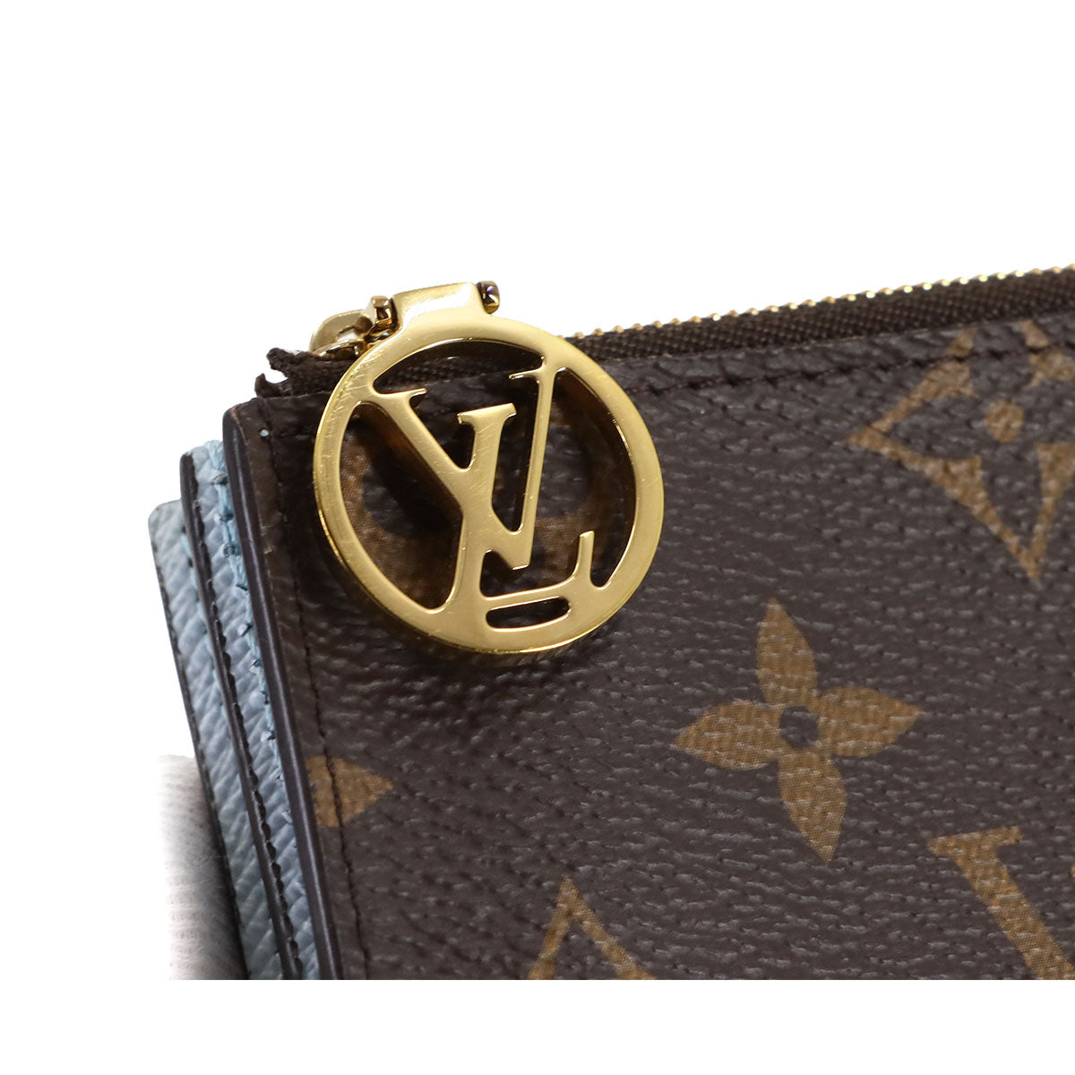 Monogram Lisa Wallet Brown Blue M83605 Purse