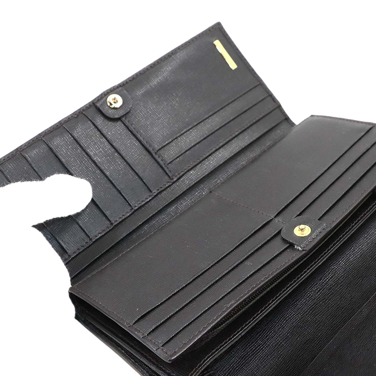 Zucca Long Wallet PVC Leather Brown Black 8M0297 Purse