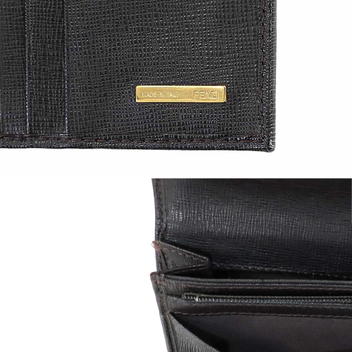 Zucca Long Wallet PVC Leather Brown Black 8M0297 Purse