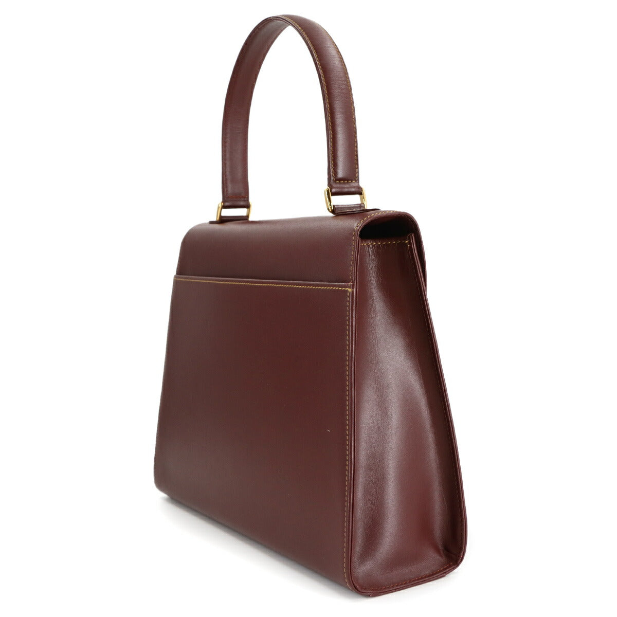 Must Line Hand Bag Leather Bordeaux Purse