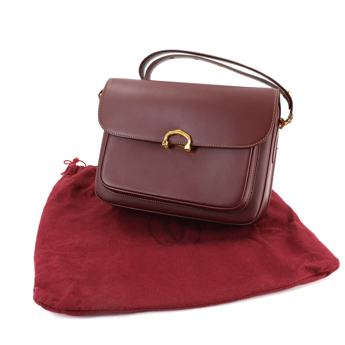 Must Line Shoulder Bag Leather Bordeaux Purse