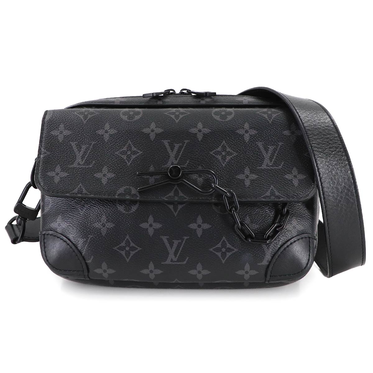Monogram Eclipse Steamer Shoulder Bag Black M46795