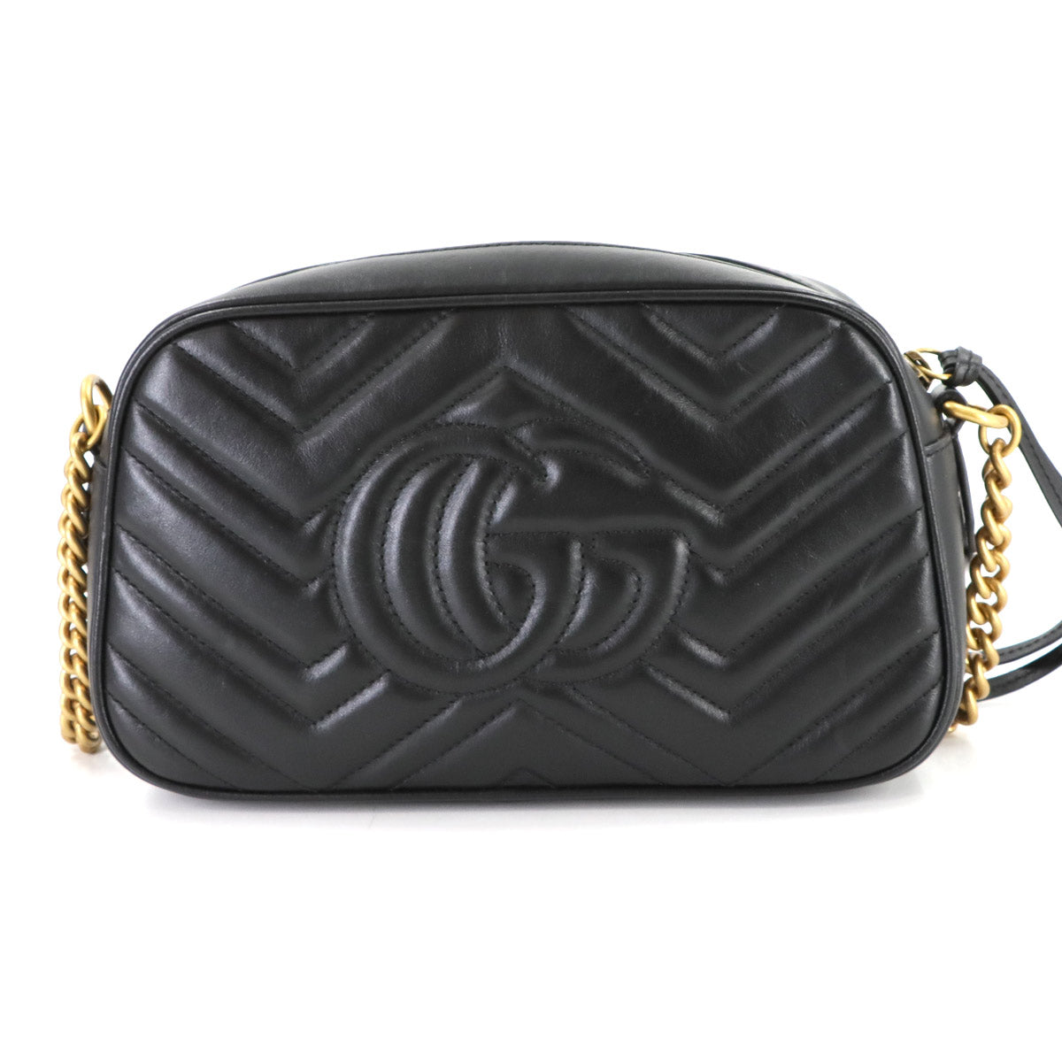 GG Marmont Chain Shoulder Bag Leather Black 447632 Purse