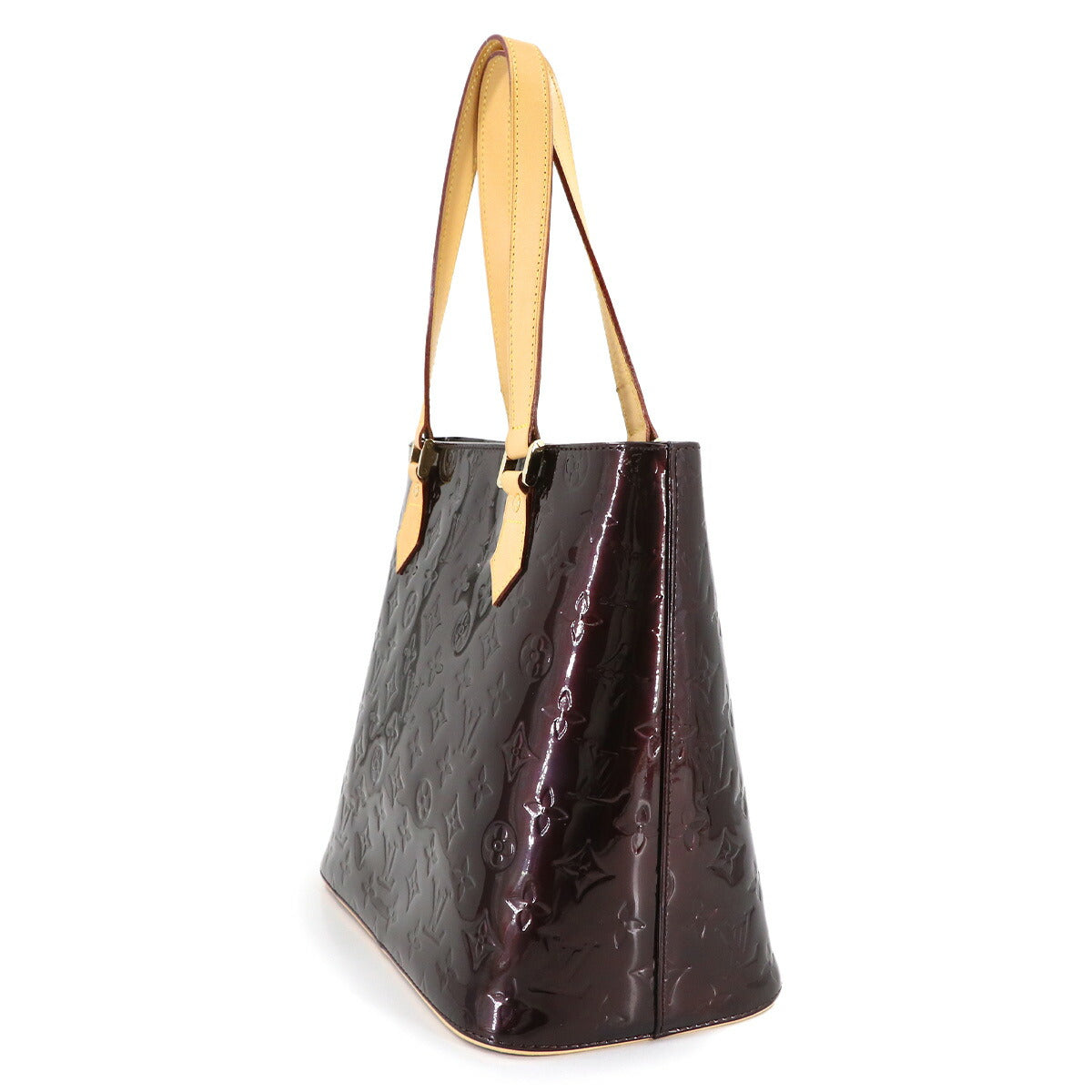Monogram Vernis Houston Tote Bag Enamel Amarante