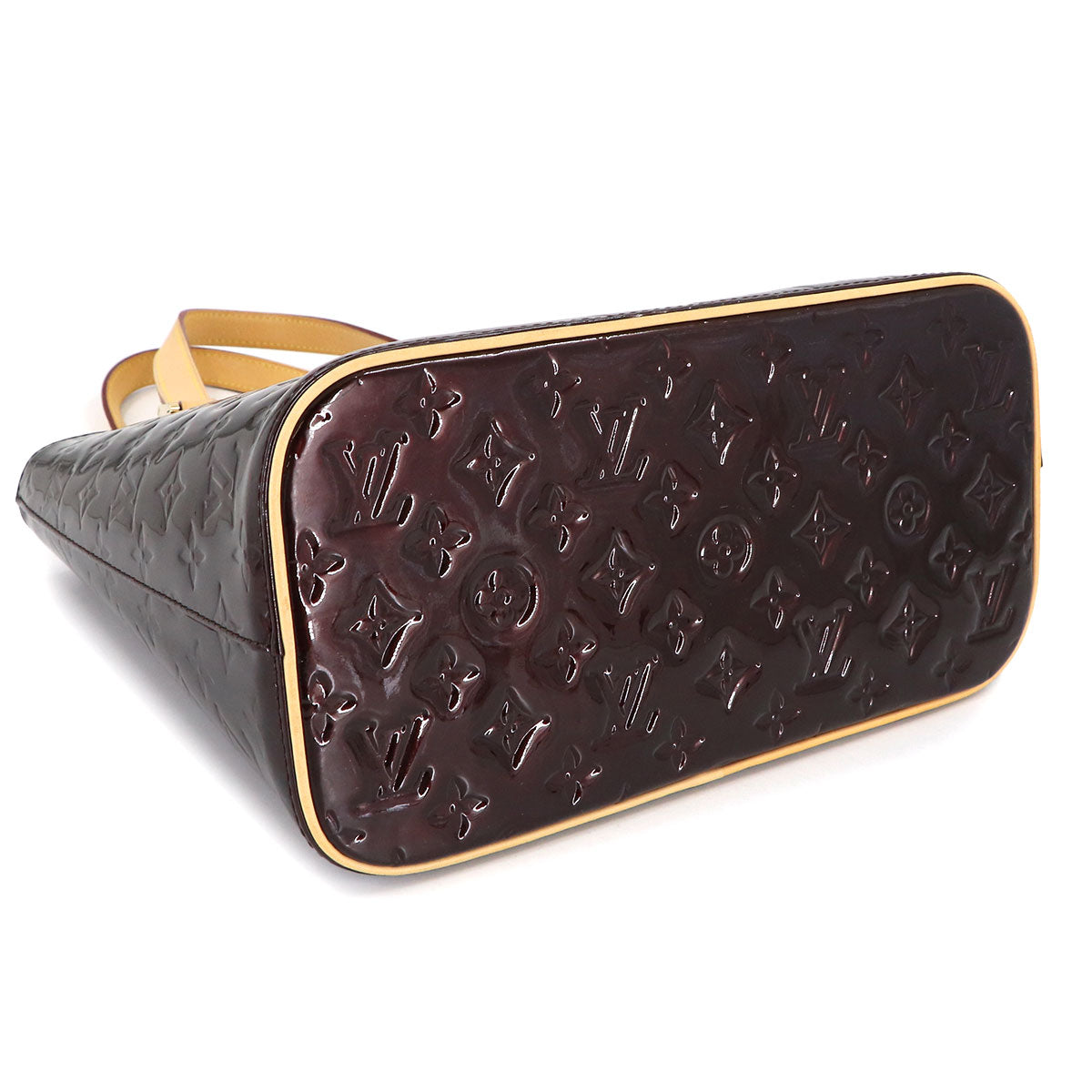 Monogram Vernis Houston Tote Bag Enamel Amarante