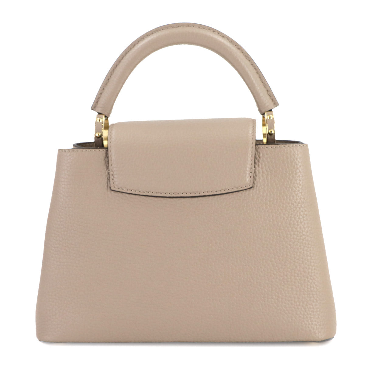 Capucines BB Hand Shoulder Bag Taurillon Leather Galet