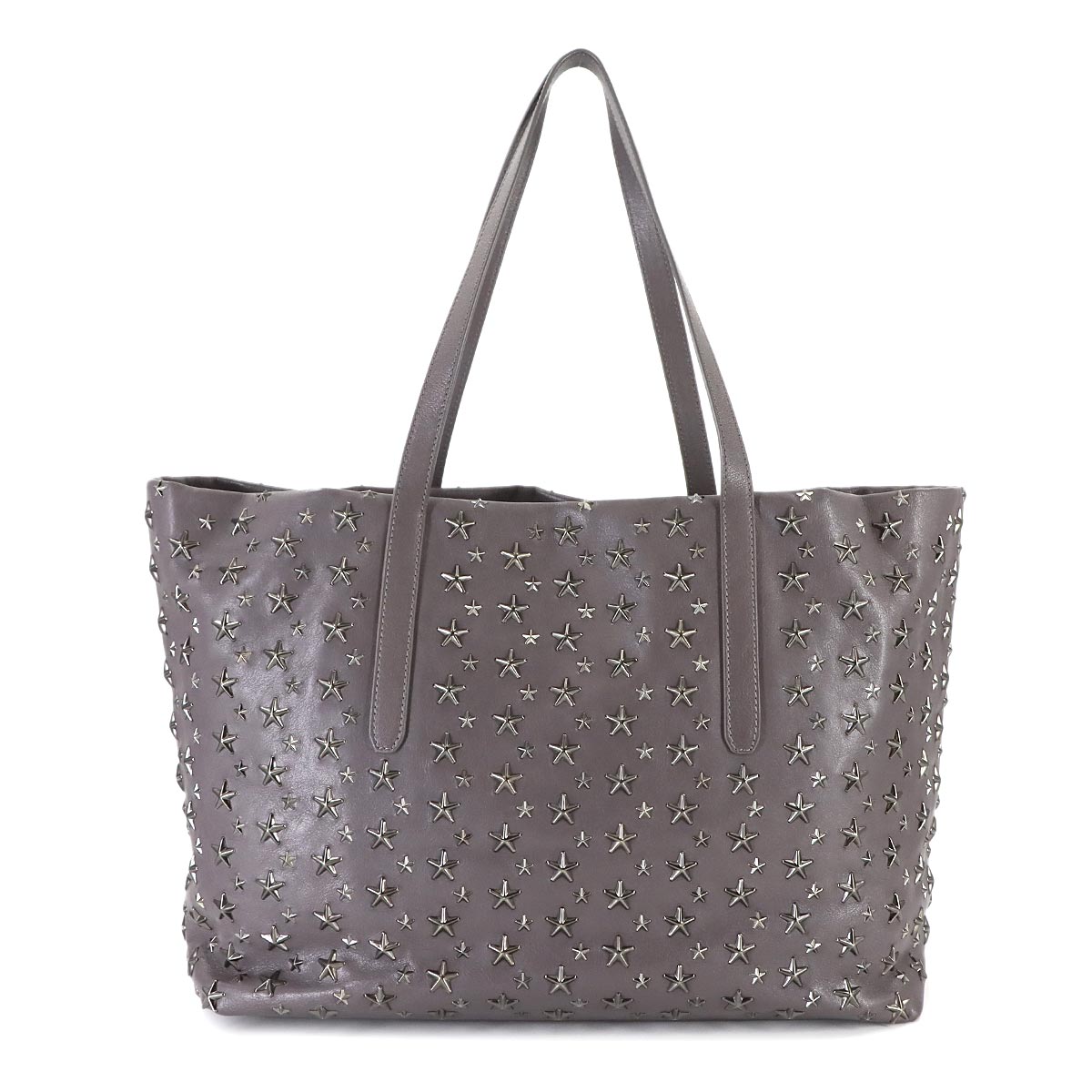 Pimlico Tote Bag Star Studs Leather Grey Purse