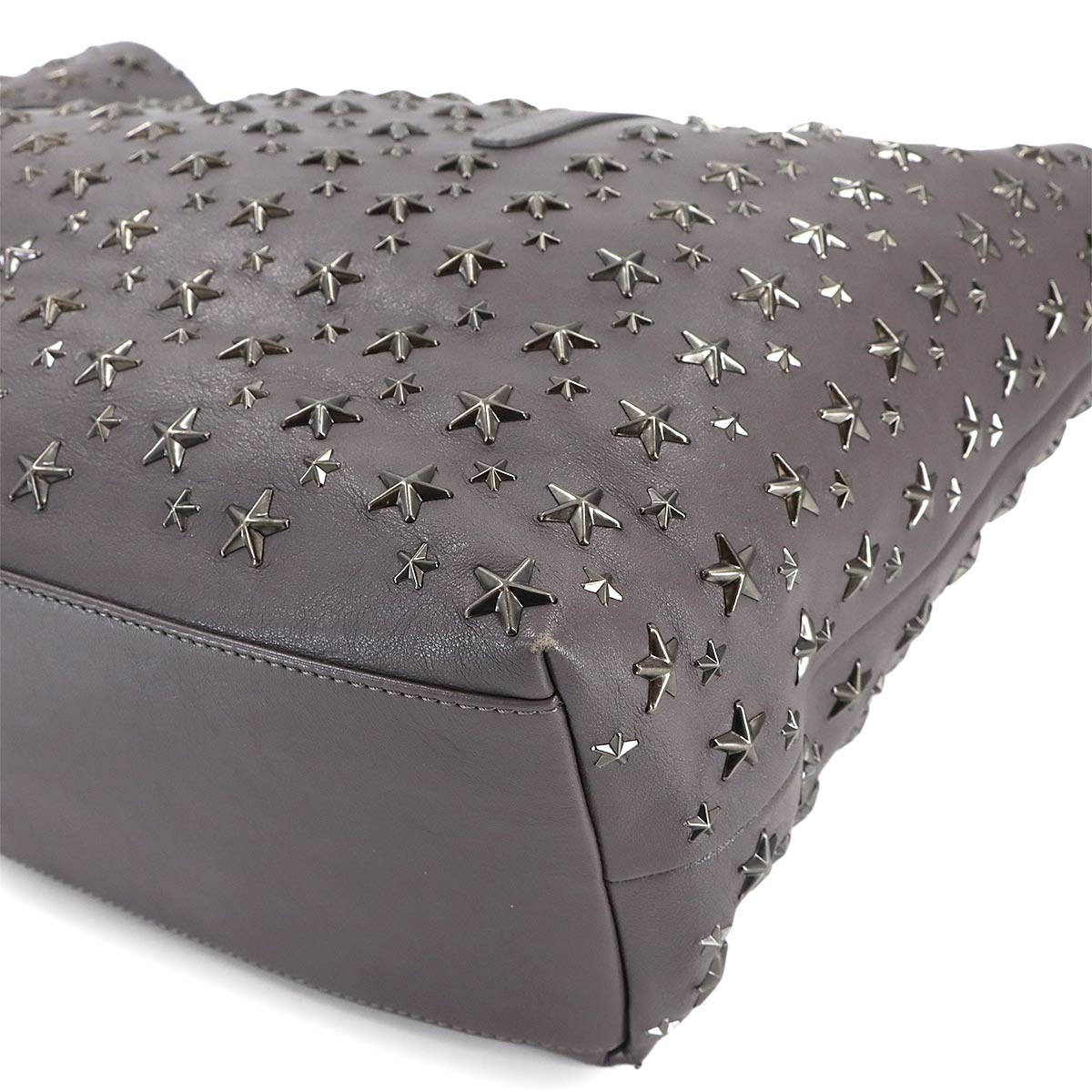 Pimlico Tote Bag Star Studs Leather Grey Purse