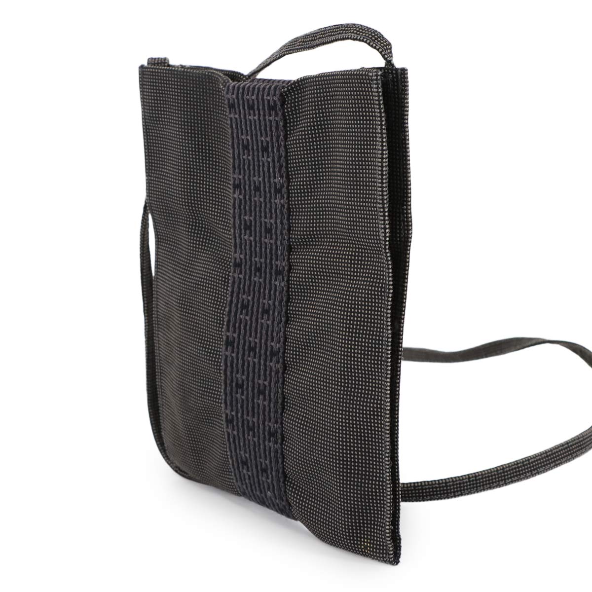 Herline Pochette Shoulder Bag Canvas Gray Purse