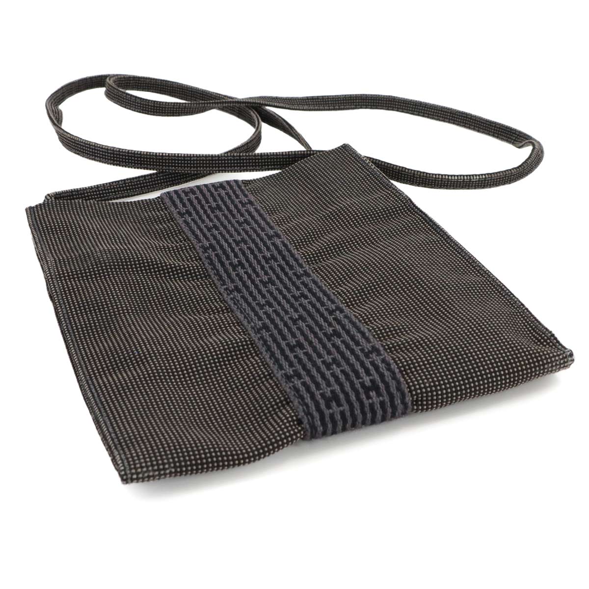 Herline Pochette Shoulder Bag Canvas Gray Purse