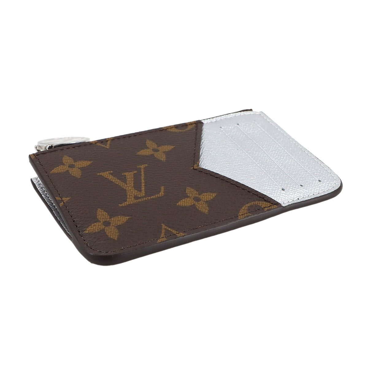 Monogram Romy Card Holder Brown Silver M26655