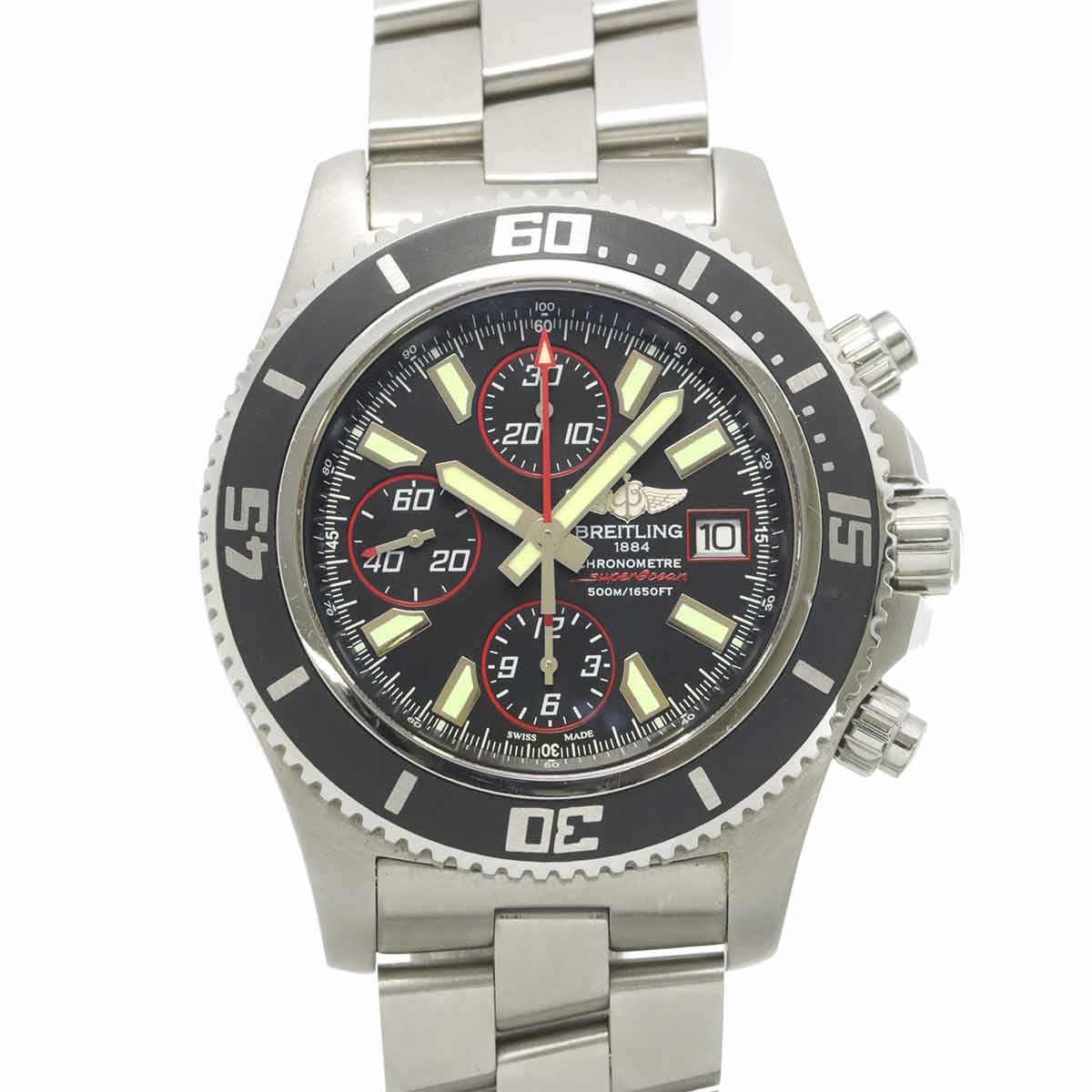 Superocean 44 A13341 Date Automatic Black Dial Mens Watch