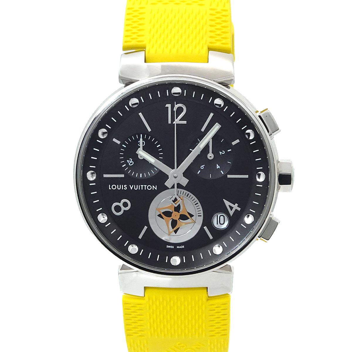 Tambour Moon Star Q8D11 Chronograph Date Black Dial