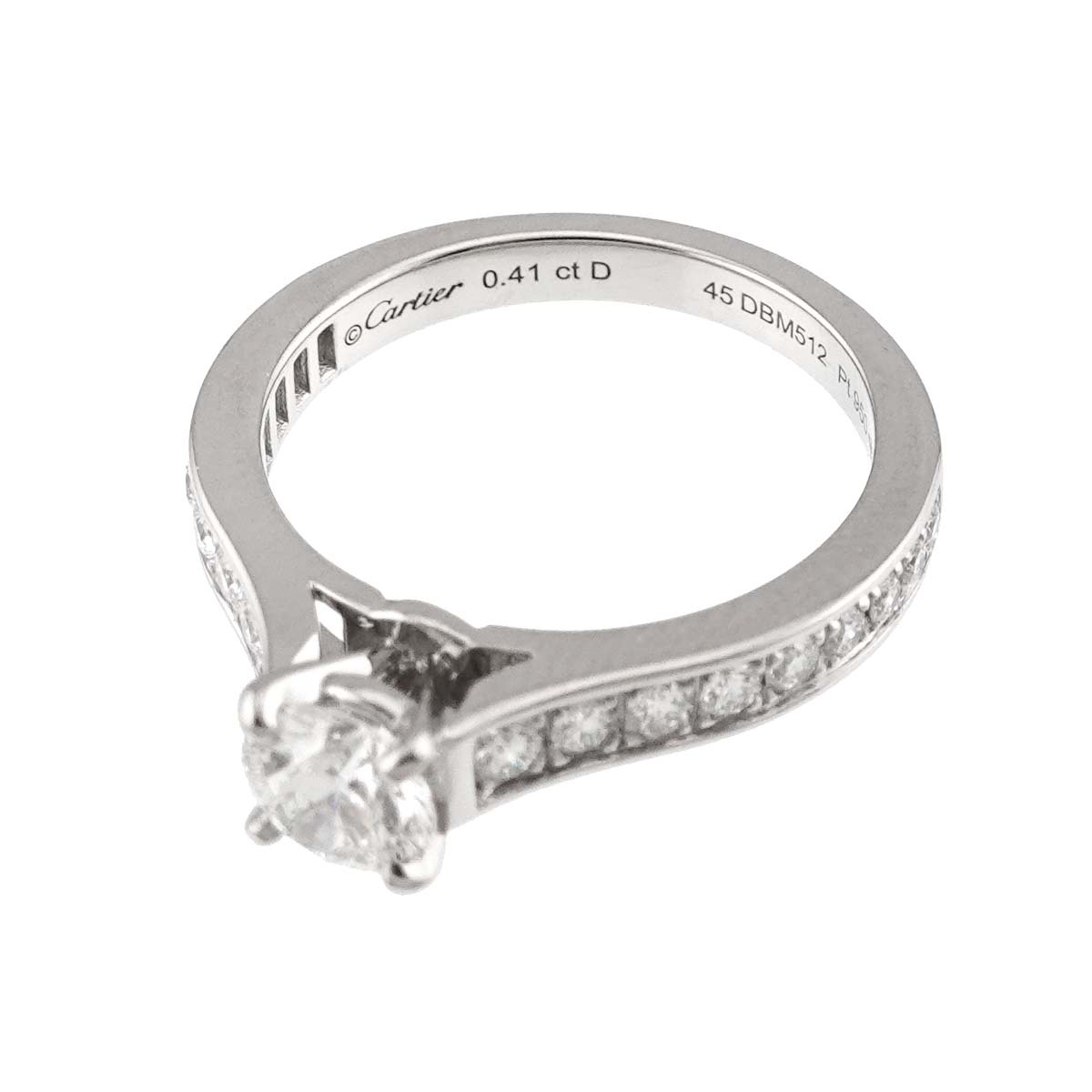 Diamond 0.41ct G/VS1/3EX Ring Platinum Size45 3.25(US)