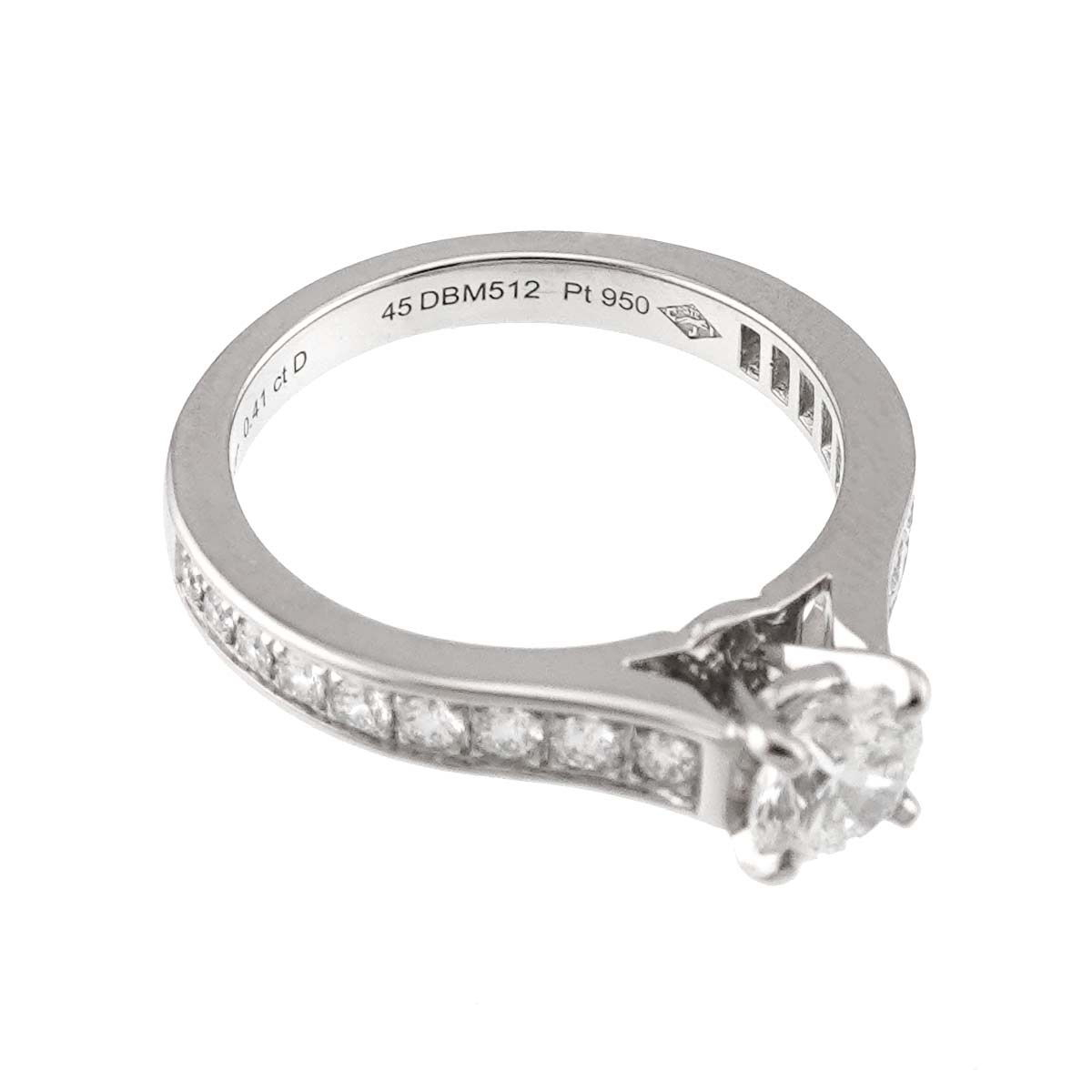 Diamond 0.41ct G/VS1/3EX Ring Platinum Size45 3.25(US)