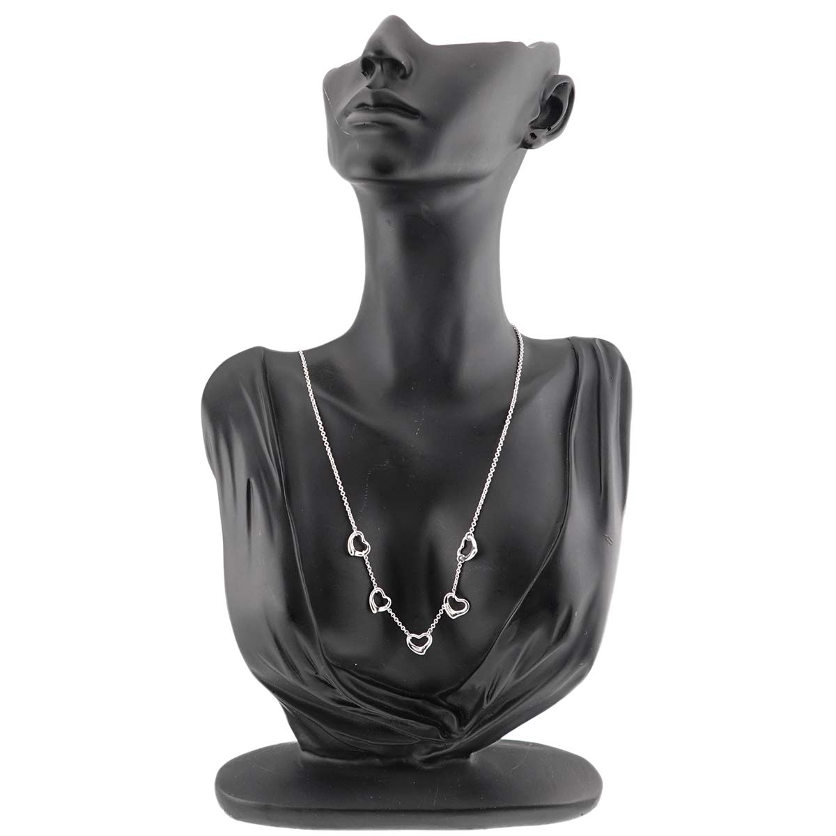 Open Heart 5Motif Necklace Silver 925