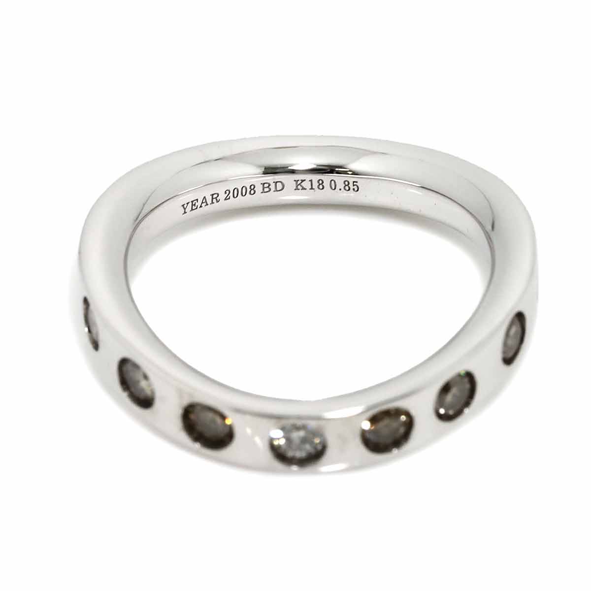 Diamond 0.85ct Ring 18K White Gold size6-6.25(US)