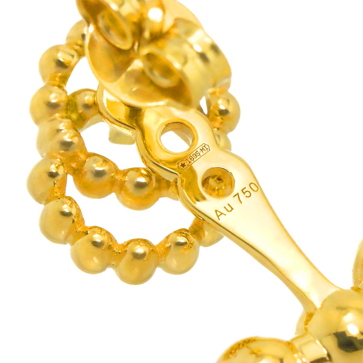 GG Logo Baby Pearl Earring Pierced 18K YG One Piece only