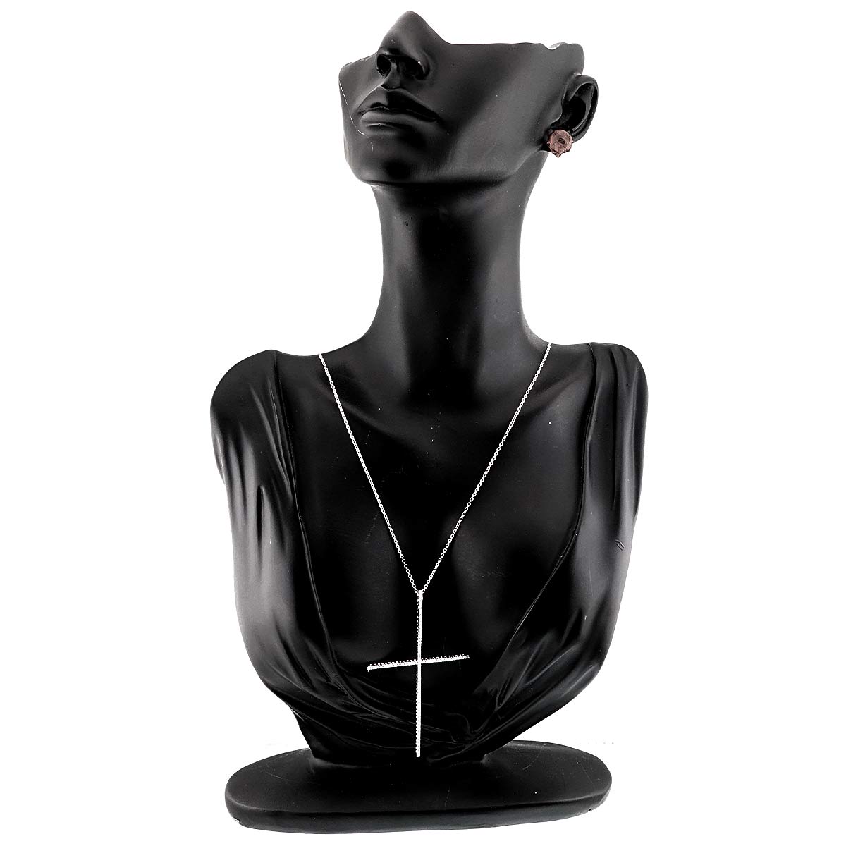 Cross motif Diamond 0.38ct Necklace 18K White Gold 750