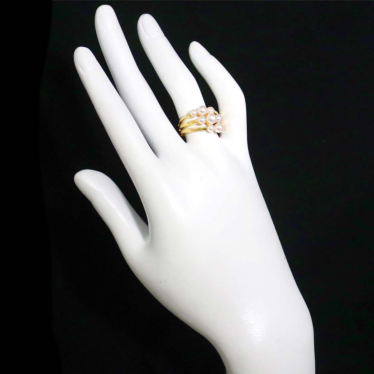 Baby Pearl 5.0-3.4mm Ring 18K YG 750 7.25(US)