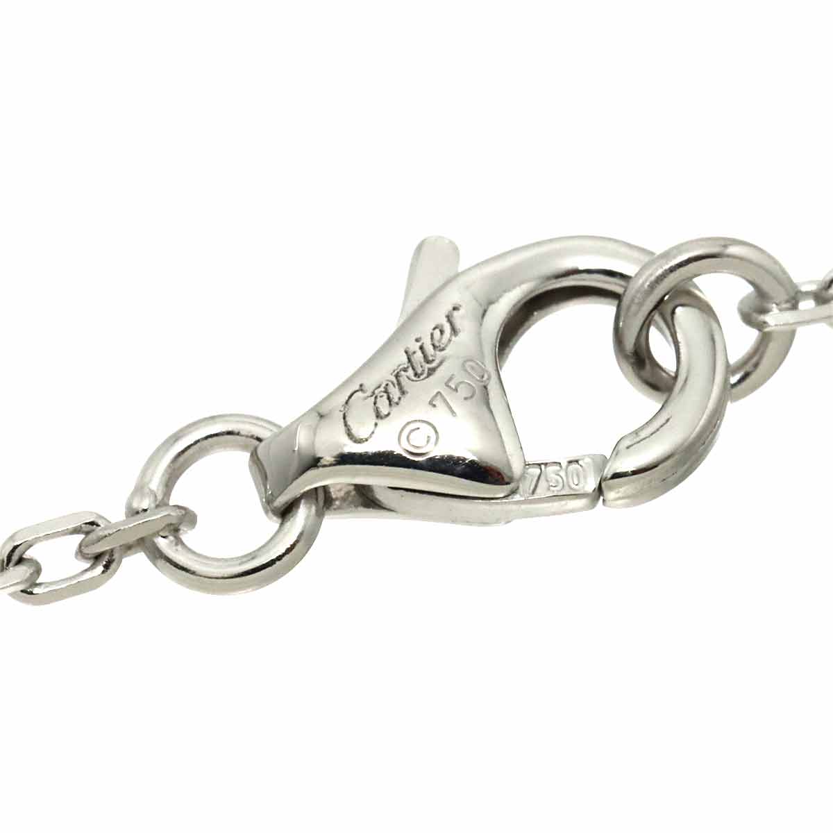 C Heart Diamond Necklace 18K White Gold 750