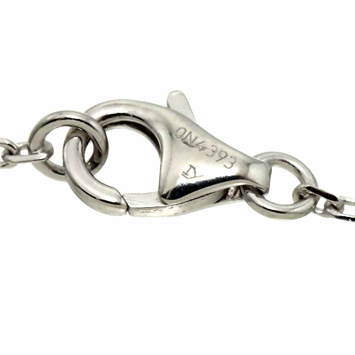 C Heart Diamond Necklace 18K White Gold 750