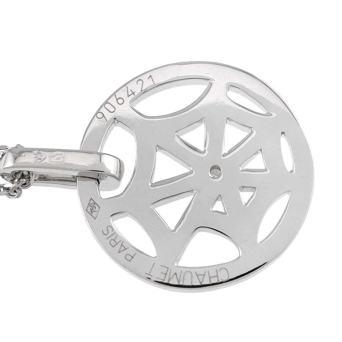 Attrapmore spider web Diamond Necklace 18K WG White Gold 750