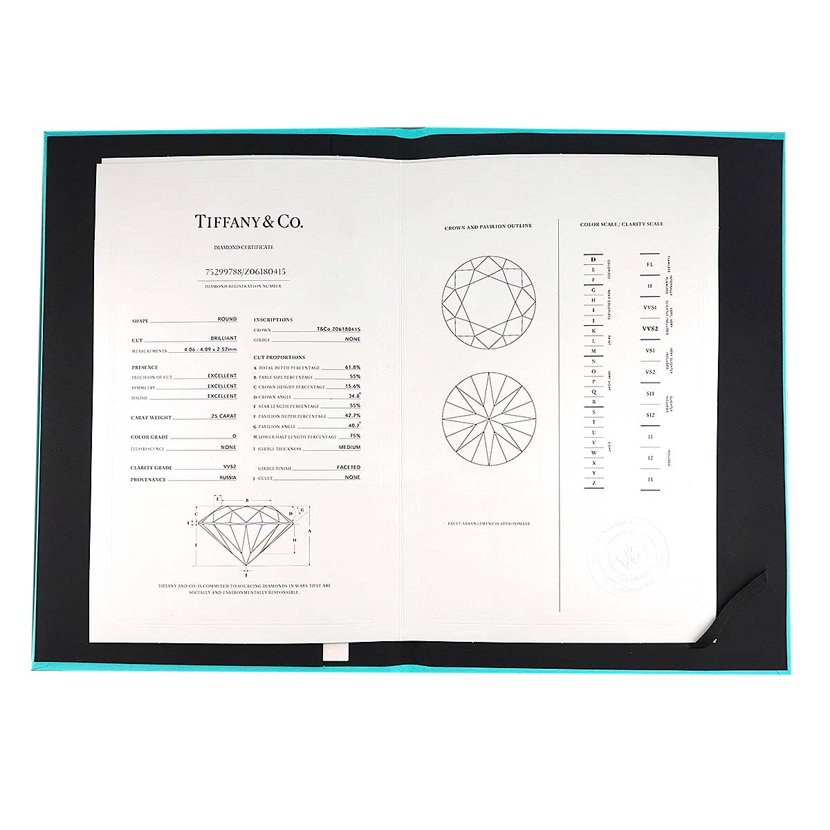 True Diamond 0.25ct D/VVS2/3EX Ring Platinum size4.5(US)