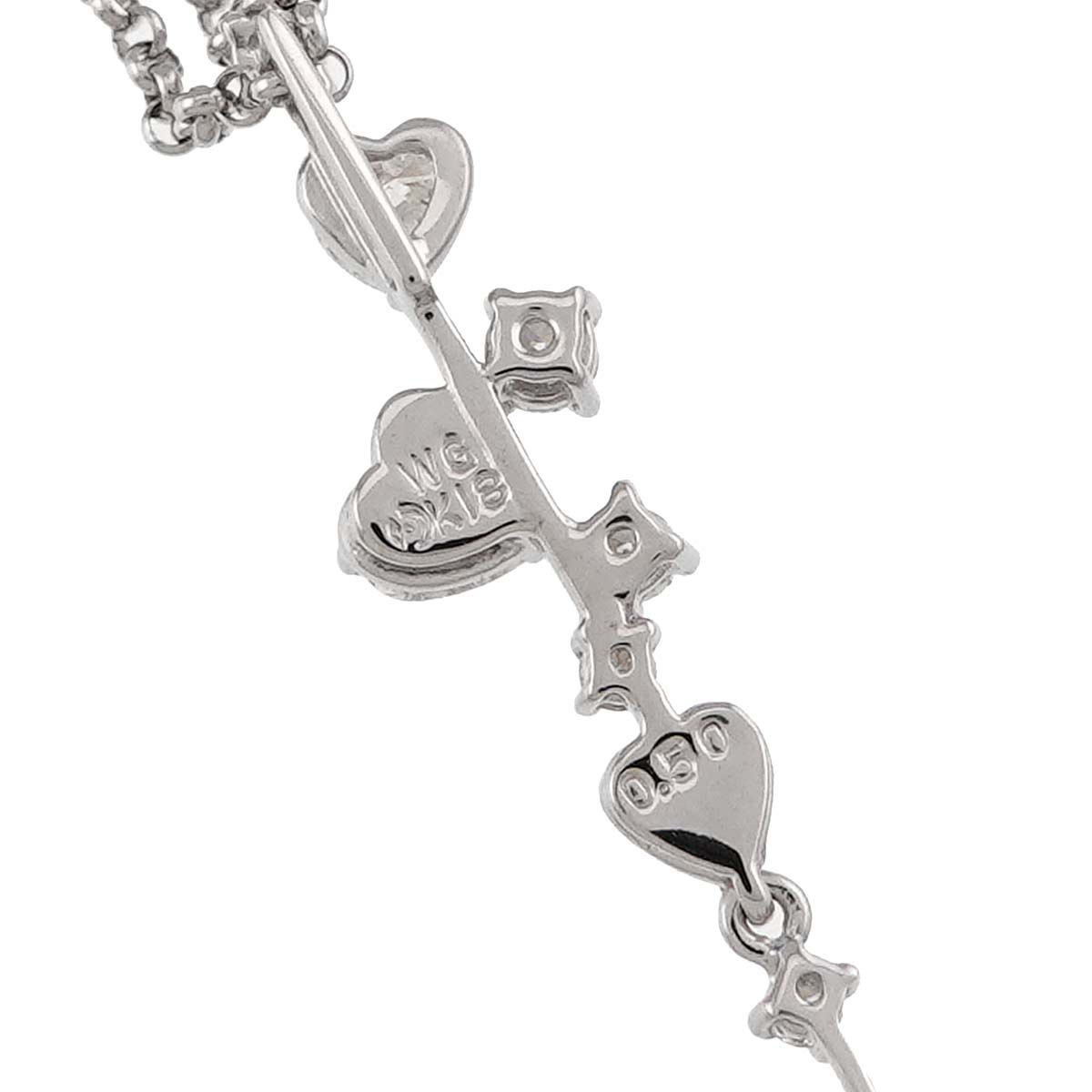 Diamond 0.50ct Necklace 18K White Gold 750