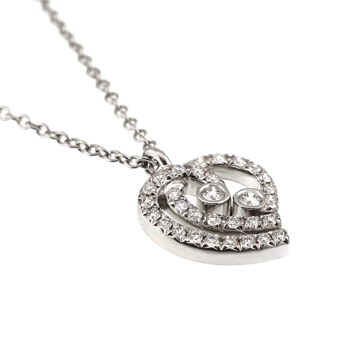 Enchantment Heart Diamond Necklace Platinum