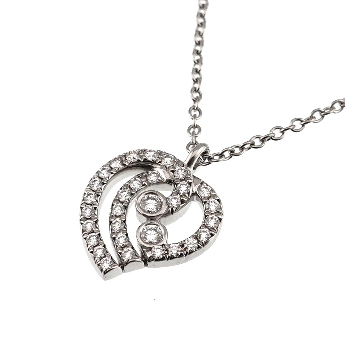 Enchantment Heart Diamond Necklace Platinum