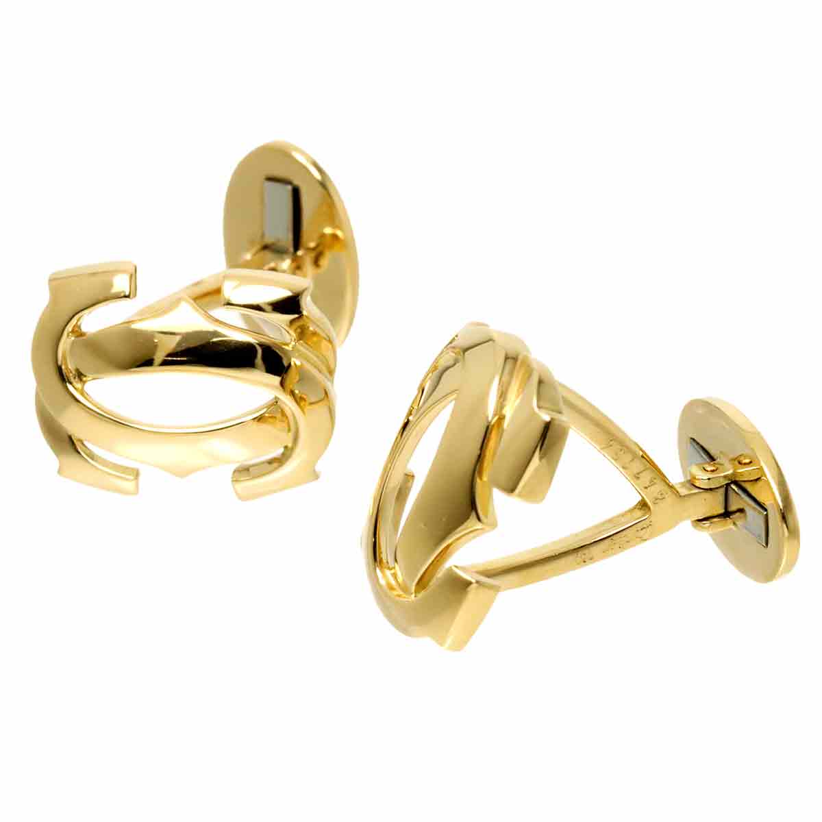 2C C2 Cuff links 18K Yellow Gold 750