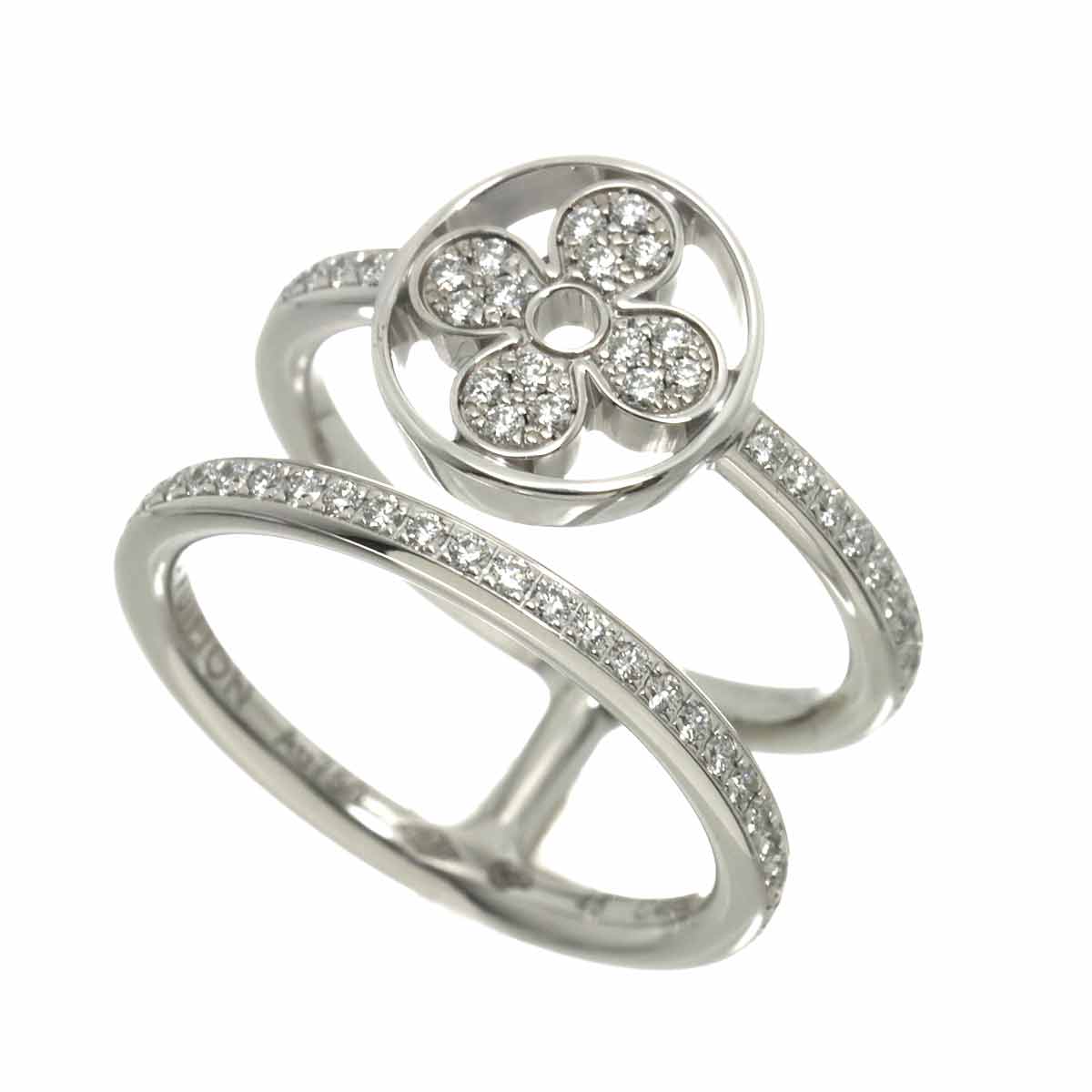 Blossom Diamond Ring 18K WG 750 size48 4.5(US)