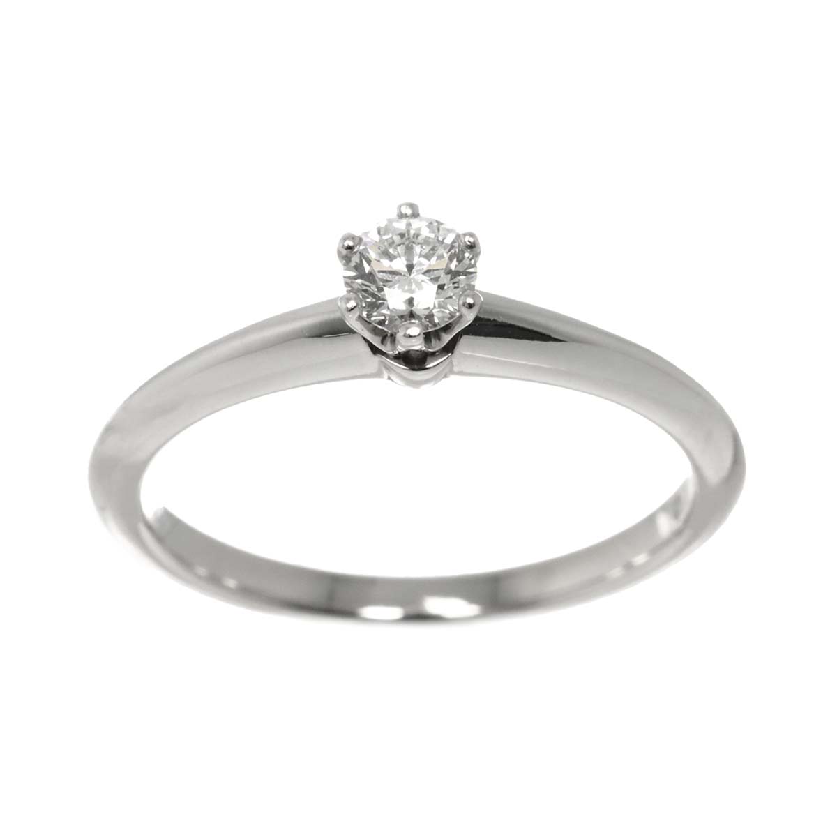 Diamond 0.25ct H/VVS2/3EX Ring Pt Platinum Size6(US)