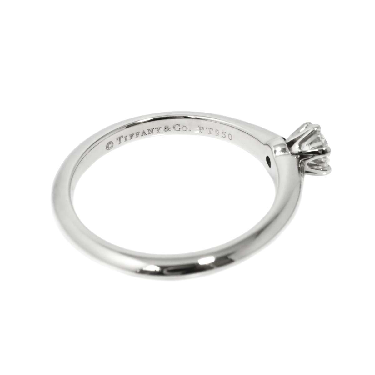 Diamond 0.25ct H/VVS2/3EX Ring Pt Platinum Size6(US)