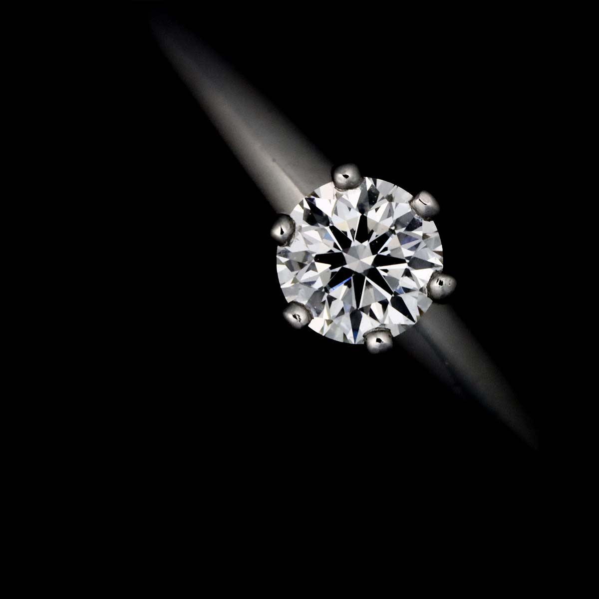 Diamond 0.25ct H/VVS2/3EX Ring Pt Platinum Size6(US)